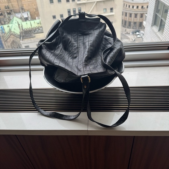Escada Black Leather Bag with Gold Accents main image 5